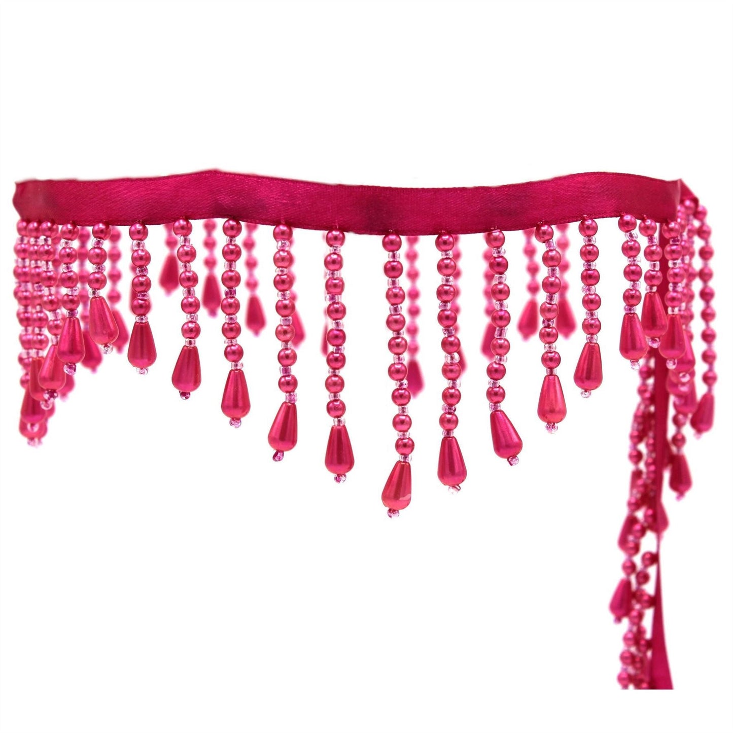 Vandyke Metallic Beaded Fringe 6cm 7464