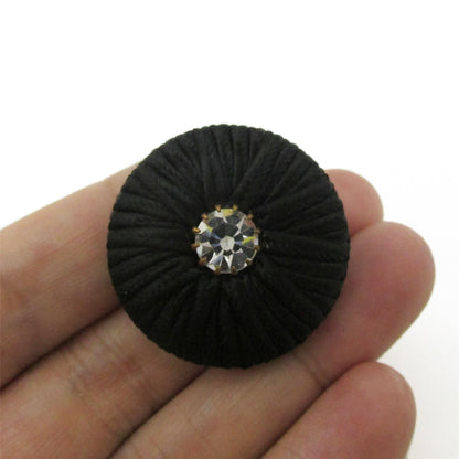 Passementerie Corded Button with Diamante Centre - 4363