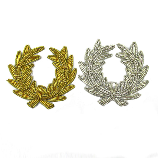 Laurel Wreath Beaded Applique - 45mm - 9370