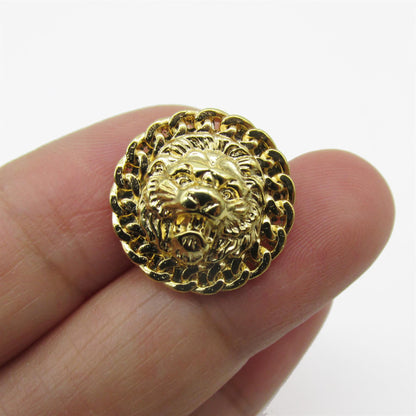 Metallic Lion Head Button 4400