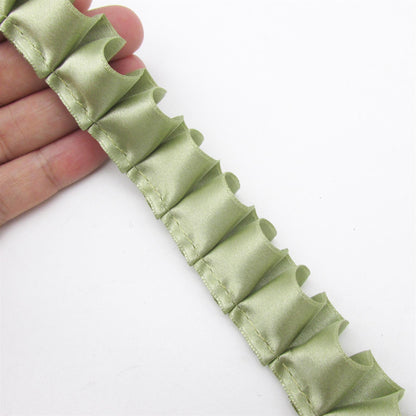 Box Pleated Double Satin Ribbon - 25mm - by the metre - 7232