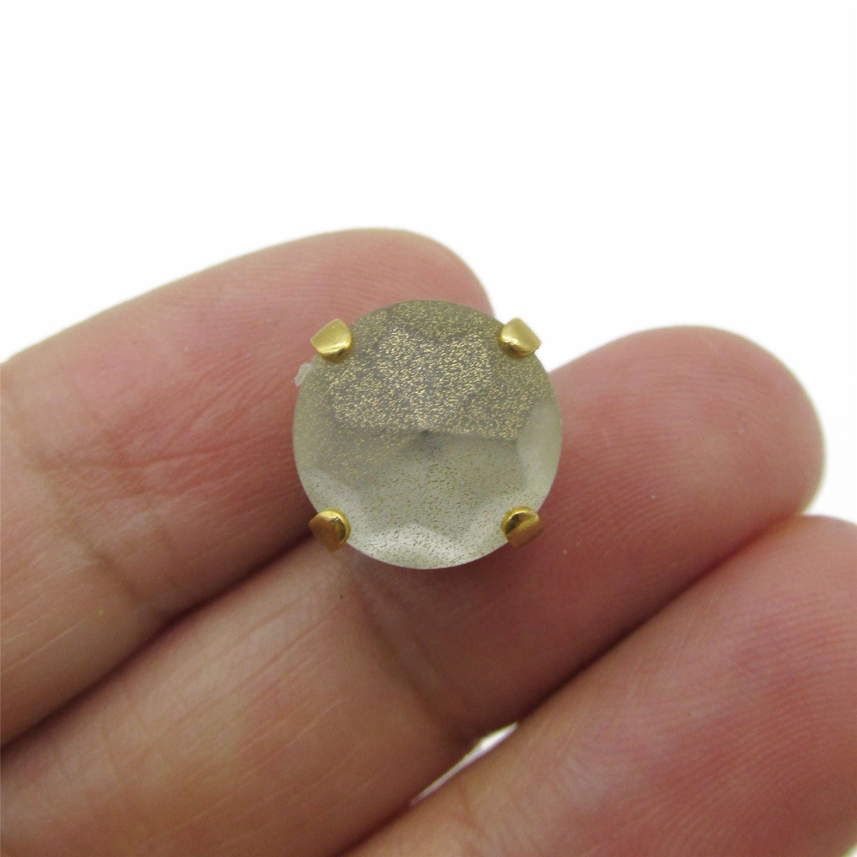 Opaque Crystal in Gold Claw Button - 5303