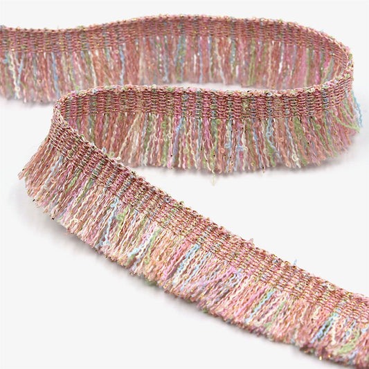 Multi Colour and Metallic Fringe - 20mm - by the metre - 5390