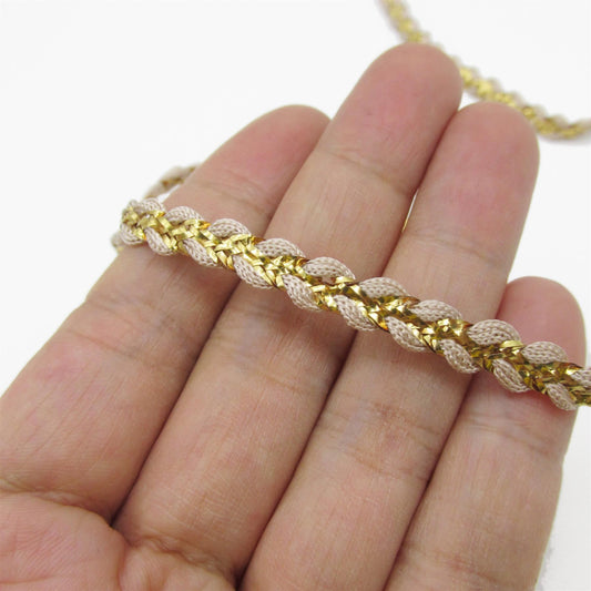 Plaited Braid Gold 5mm x1m - 0314