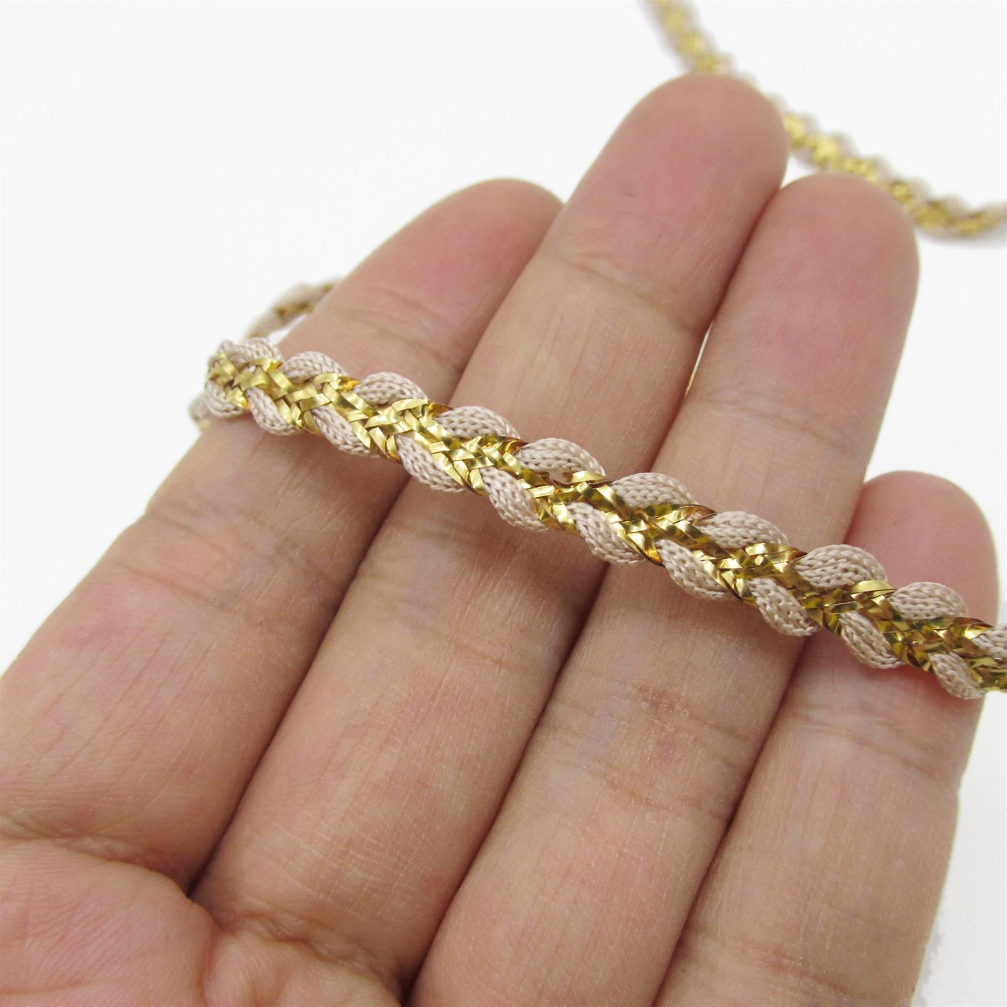 Plaited Braid Gold 5mm x1m - 0314