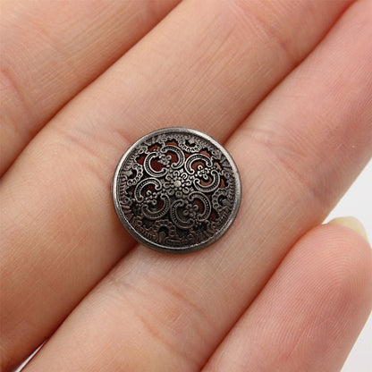 Ornate Filigree Metal Button 4411