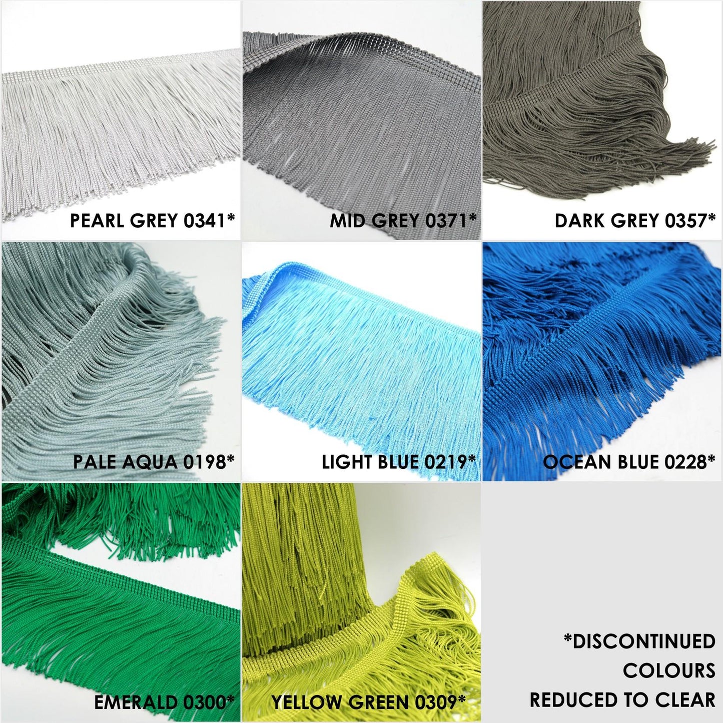 Chainette Cut Fringe Acetate - 15cm - by the metre - 9540-15cm