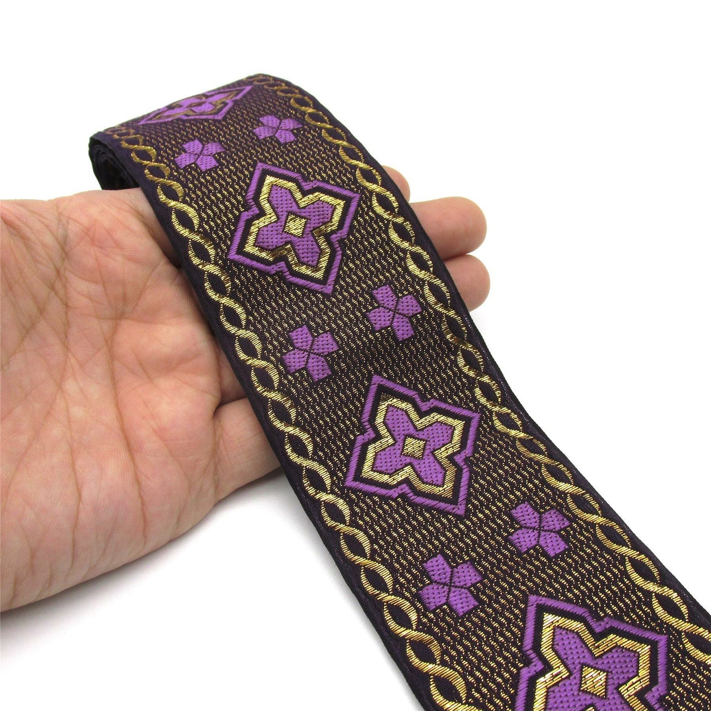 Wide Celtic Brocade Braid - 6cm - by the metre - 8246