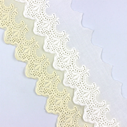 Scalloped Edge Broderie Anglaise 65mm 6148