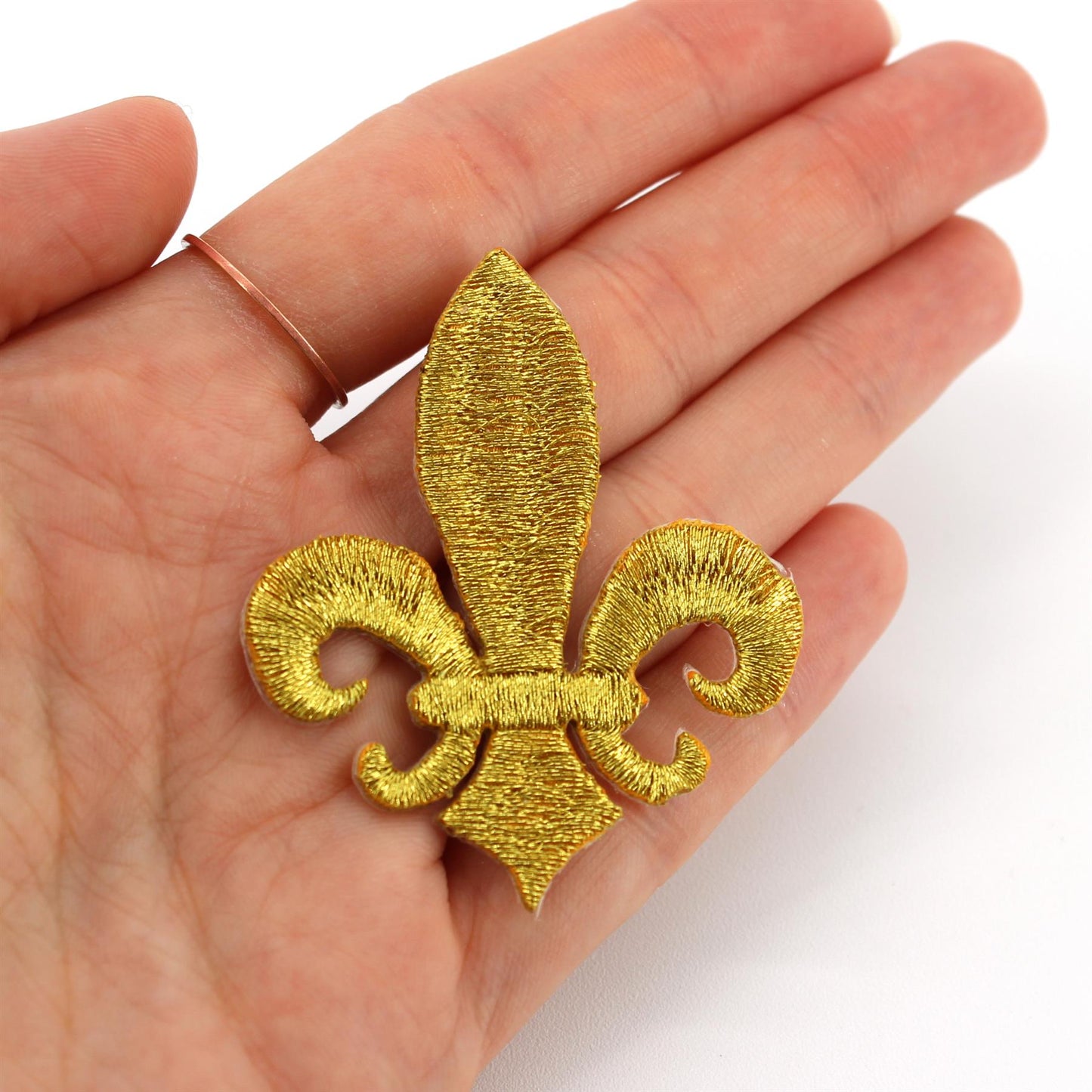 Fleur De Lys Metallic Motif Iron-On - 5614