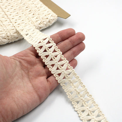 Cotton Openwork Braid  - Natural - 28mm - by the metre - 5582