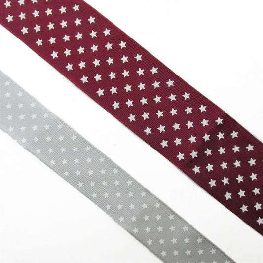 Ribbon with Small Star Pattern - by the metre - 6045