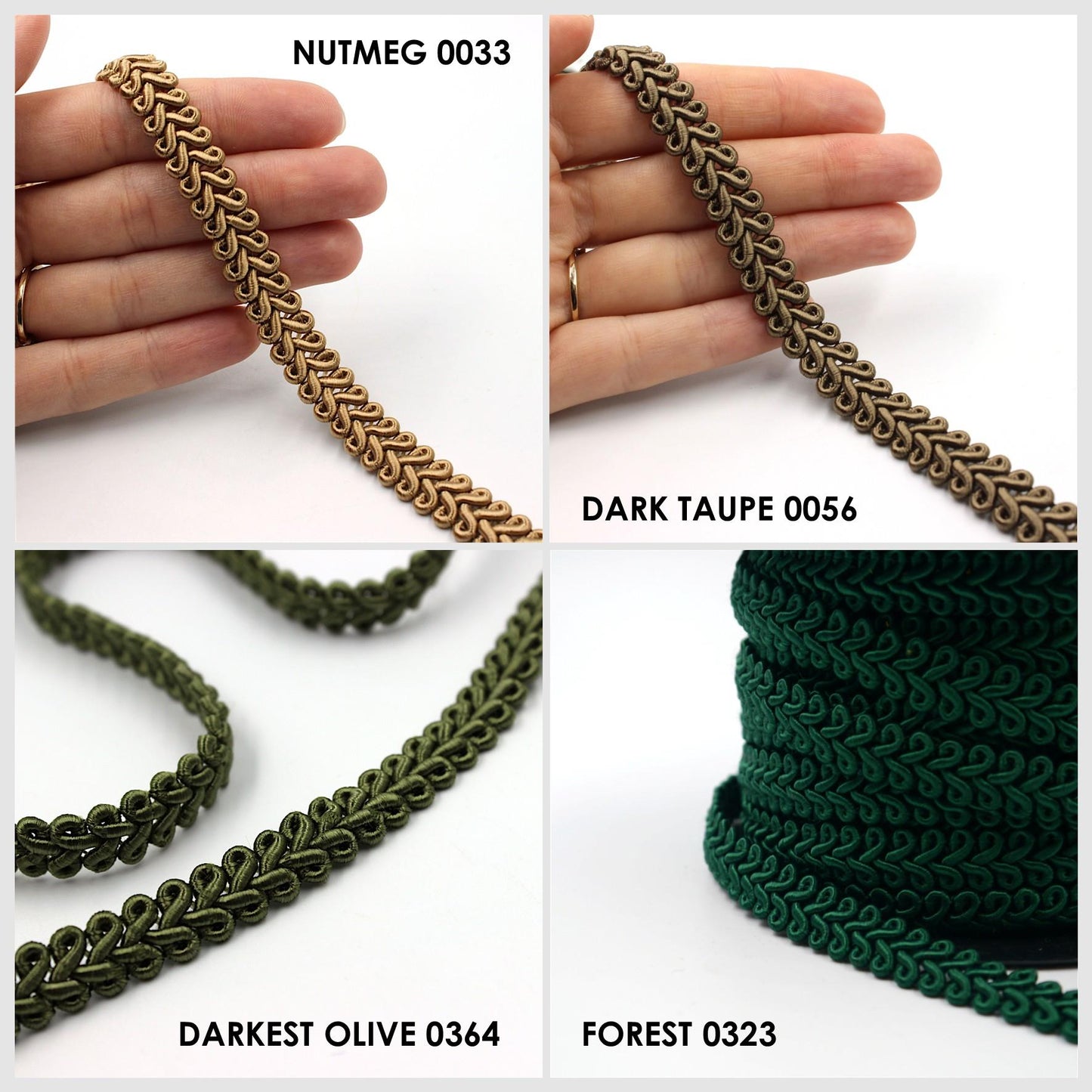 Gimp Braid In Feather Design 12mm 9893
