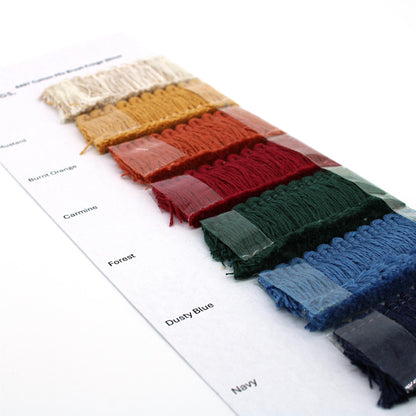 Shadecard - 7 'Standard' Cotton Brush Fringe Colours - SC - 6497