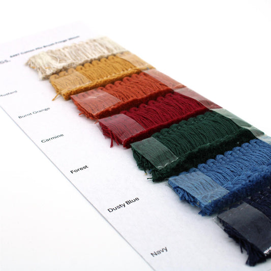 Shadecard - 7 'Standard' Cotton Brush Fringe Colours - SC - 6497