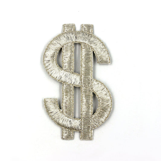 Large Iron-On Silver Dollar Silver 9423