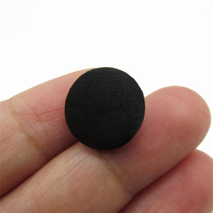 Satin Covered Black Button - 4451