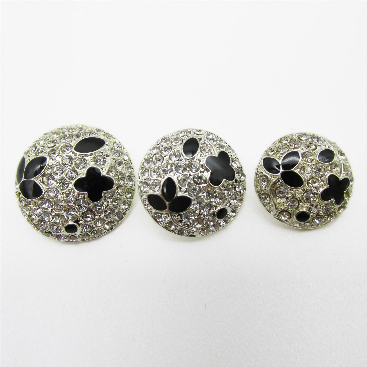 Diamante And Enamel Dome Button 4366