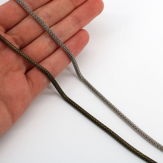 Steel Tubular Chain - 3mm - by the metre - 6374
