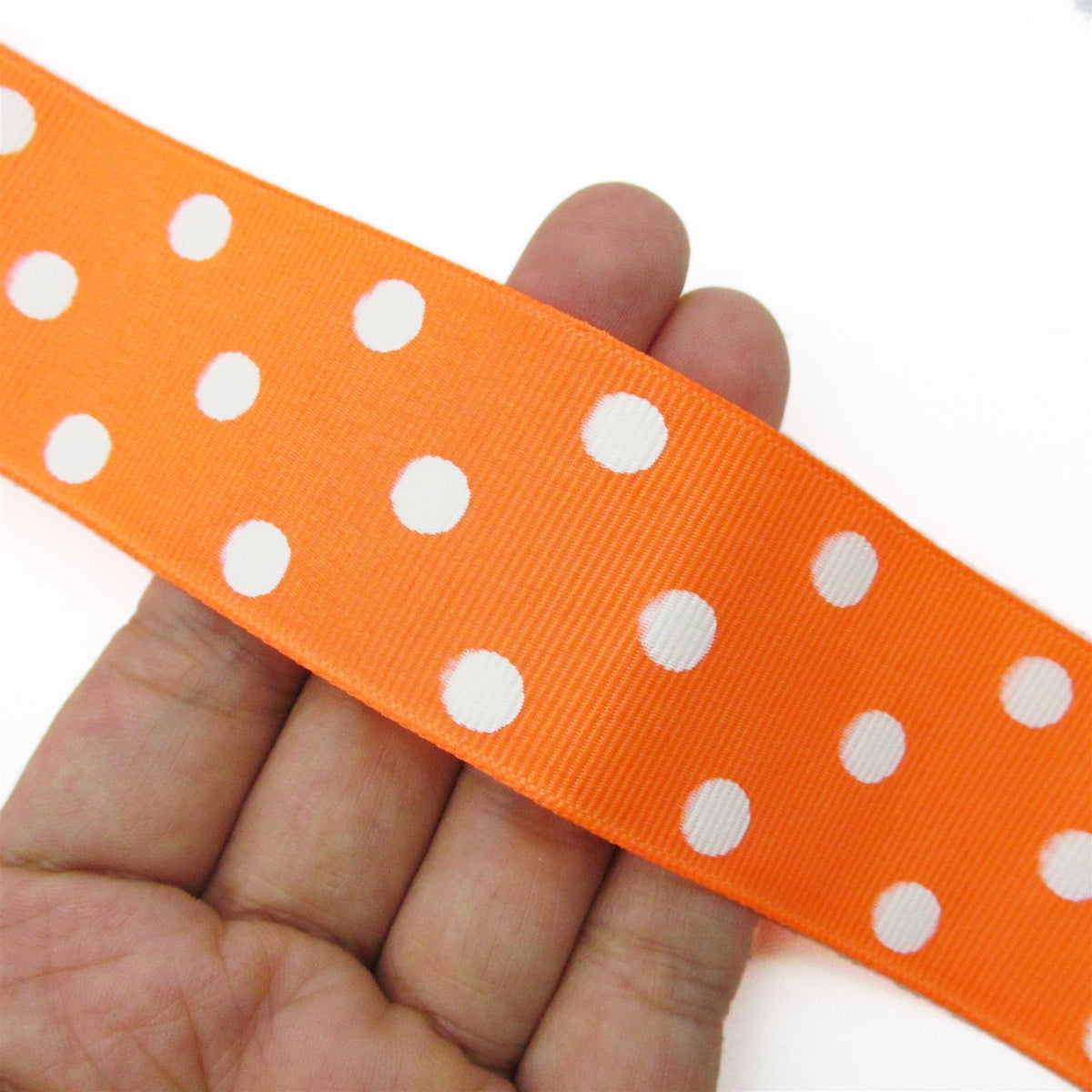 Polka Dot Grosgrain Ribbon - 36mm - by the metre - 5434