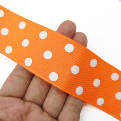 Polka Dot Grosgrain Ribbon - 36mm - by the metre - 5434