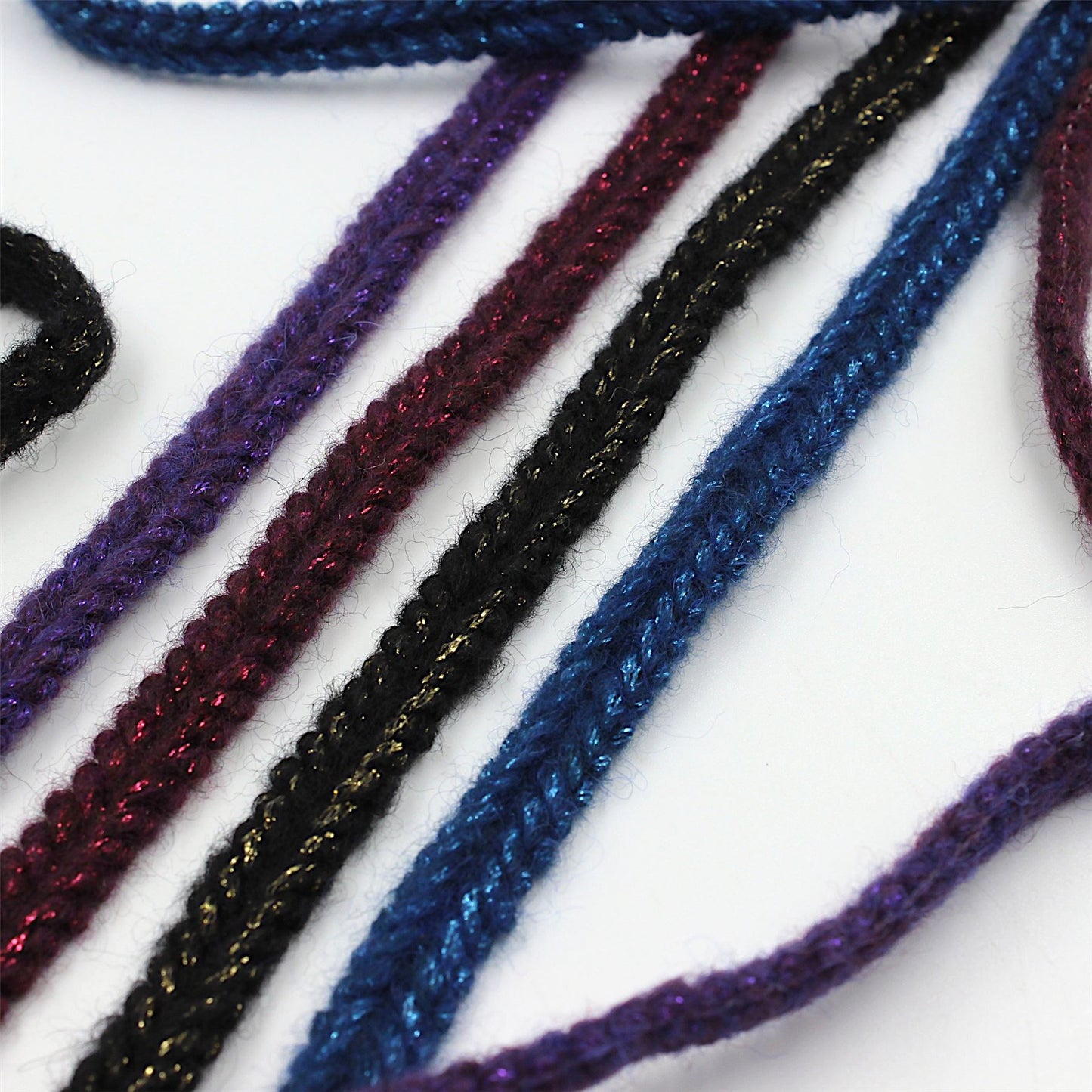 Woolly Braid with Lurex - 20mm - by the metre - 9828