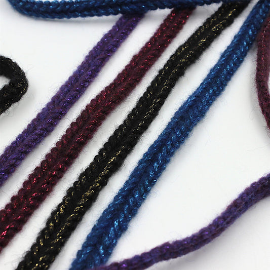 Woolly Braid with Lurex - 20mm - by the metre - 9828