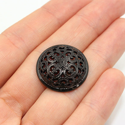 Ornate Filigree Metal Button 4411