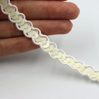 Sequin Braid With Decorative Edge 12mm 7774