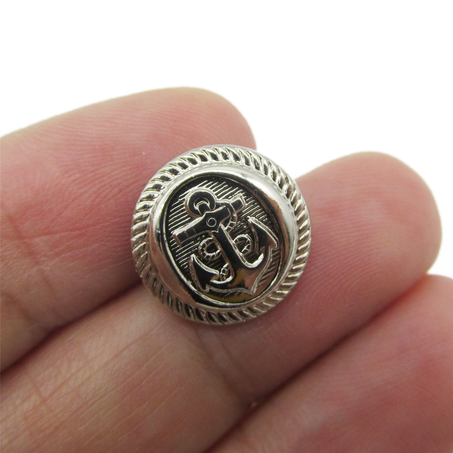 Anchor Button Silver 14mm 5313