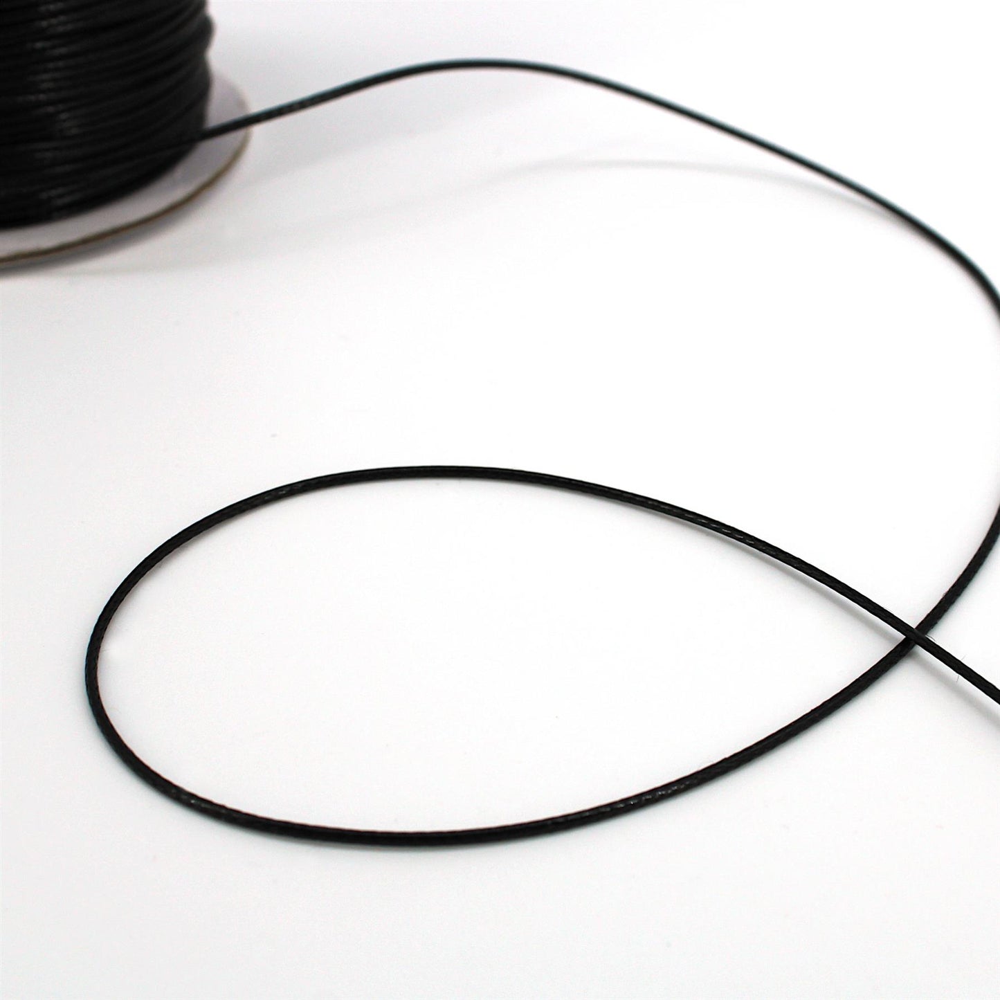 Waxed Cord - Black - 1mm x 100 metres - 8627