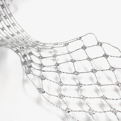 Expandable Wired Lurex Net Braid x 1m - 9511