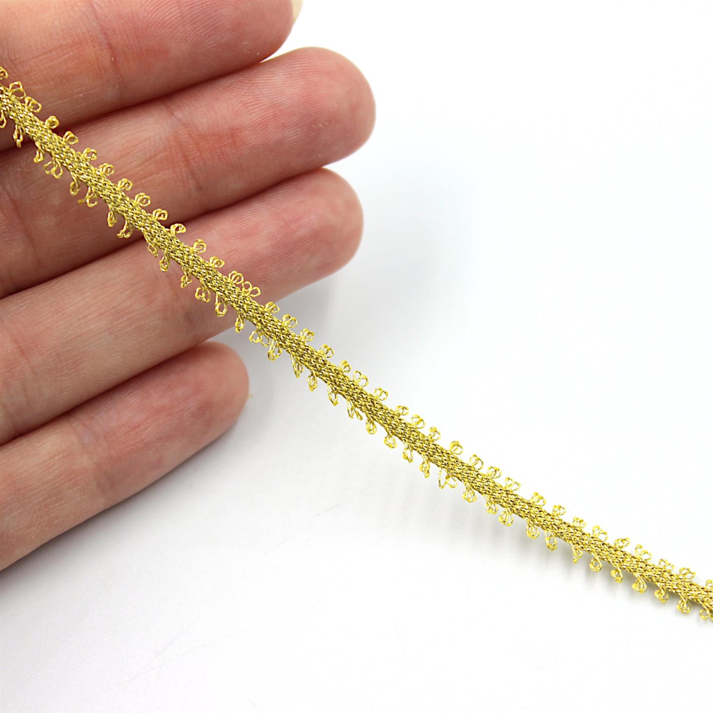 Tiny Metallic Braid With Double Picot Edging 5mm 7576