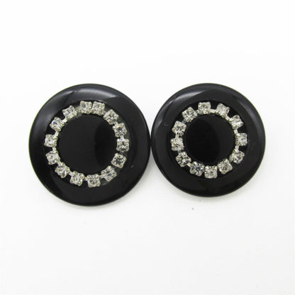 Button with Diamante Circle - 4370