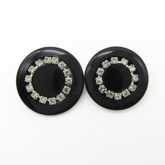 Button with Diamante Circle - 4370