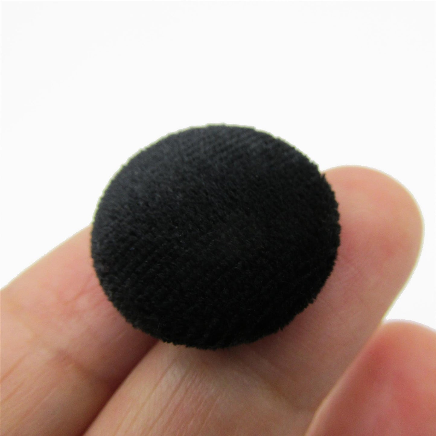 Velvet Covered Black Button - 4453