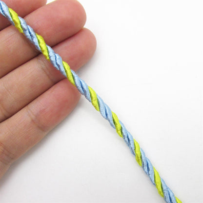 Twisted Cord - Blue Yellow - 4mm - by the metre - 5491