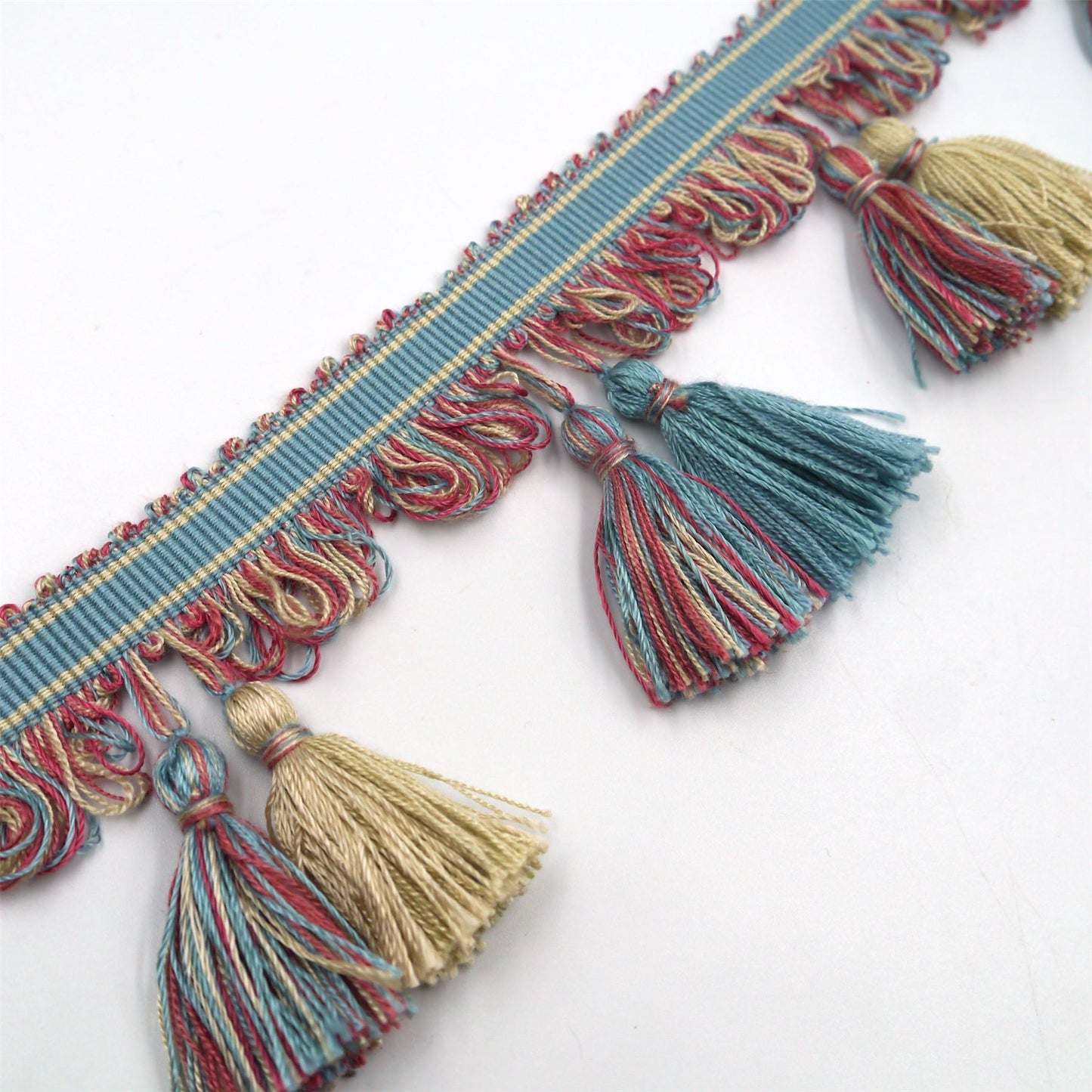 Grosgrain Braid With Tassel Fringe 70mm 6175