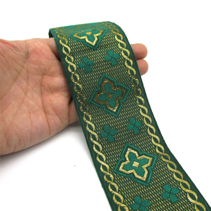 Wide Celtic Brocade Braid - 6cm - by the metre - 8246