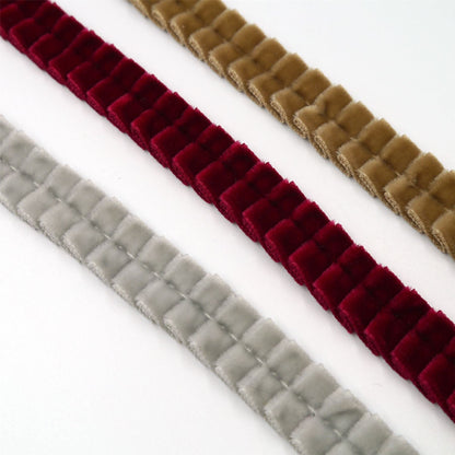 Pleated Velvet Braid 16mm 7296