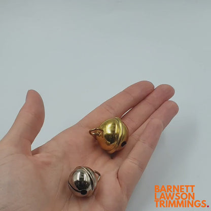 Round Metal Jingle Bells x 100 7053-100