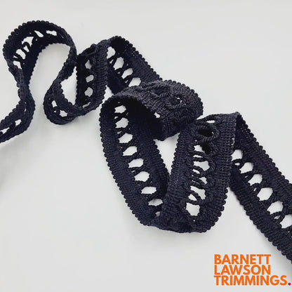 Criss Cross Openwork Cotton Braid 30mm 6149
