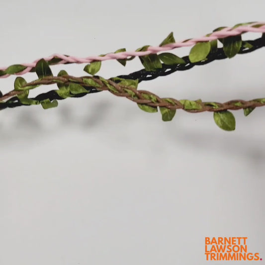 Plaited Cord With Leaves 6mm 6379