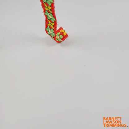 Vintage Braid with Picot Edge and Flowers 20mm x 1m - 8143