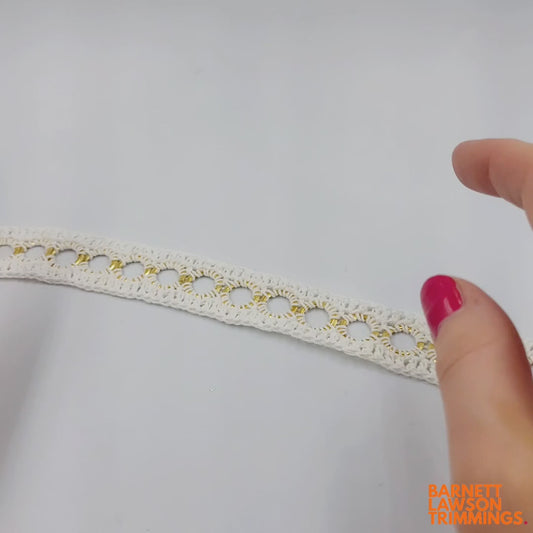 Ring Lace Crochet Braid - 30mm - by the metre - 7206