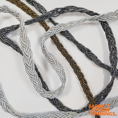 Metallic Plaited Braid 9mm x 1m - 7488