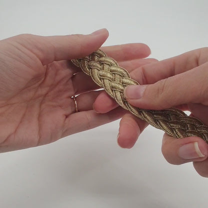Plaited Braid 23mm - Metallic Light Gold 5542