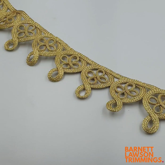 Metallic Handmade Cord Trim GOLD 5371