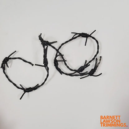 Barbed Wire Leather Thonging Black 8mm x1m - 9419