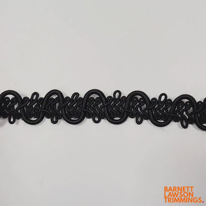 Ornate Scroll Snake Gimp Braid 25mm x 1m - 8083